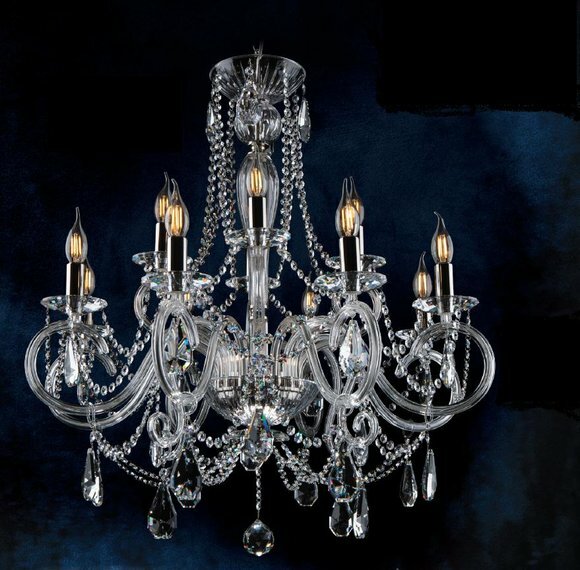 Kristall Leuchte Decken Luster Lampe Leuchte Lampen Decken Kronleuchter von JV Möbel