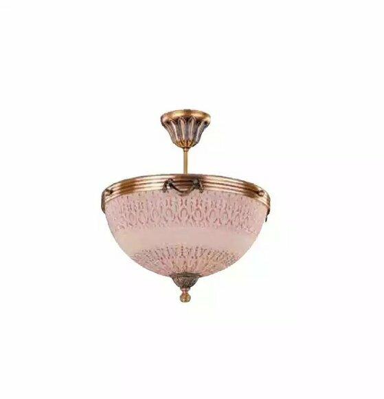 Kronleuchter Deckenlampe Lüster Deckenleuchter Lampe Glas Braun Gold von JV Moebel