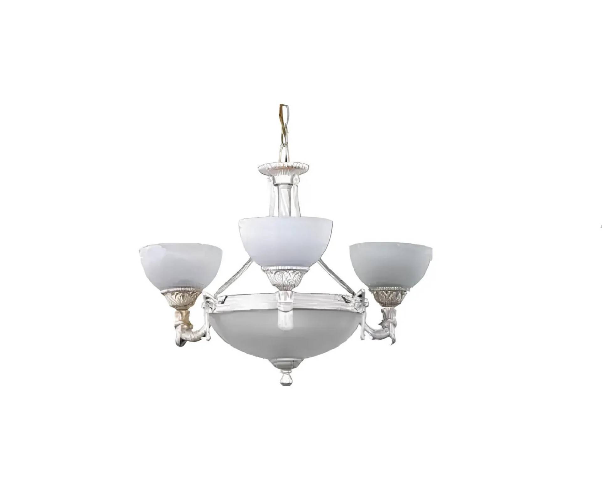 Kronleuchter Deckenleuchter Lüster Modern Deckenlampe Weiß Glas Lampen Kronleuchter Deckenleuchter Lüster Modern Deckenlampe Weiß Glas Lampen von JV Möbel