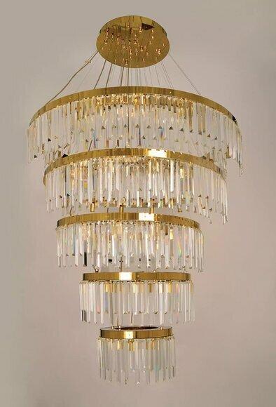 Kronleuchter Deckenleuchter Luxus Gold Deckenlampe Lüster Kristall Lampe von JV Moebel