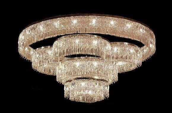 Kronleuchter Für das Foyer Crystal glänzendes neu Innenbereich Luxus Neu von JV Moebel