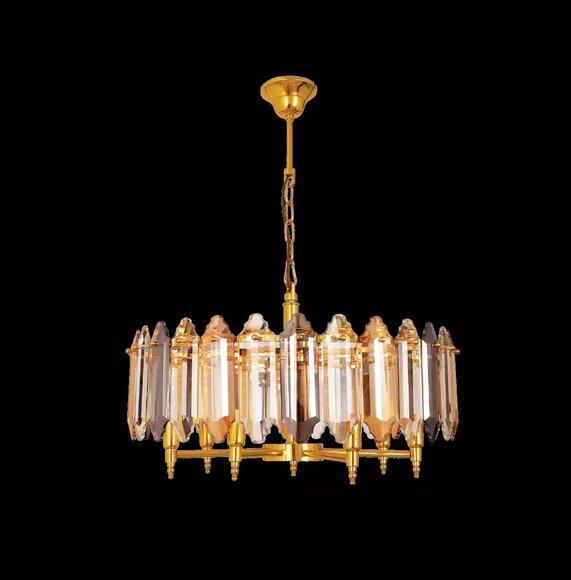 Kronleuchter Gold Deckenlampe Lampe Leuchte Goldene Hängelampe 60x75cm von JV Moebel