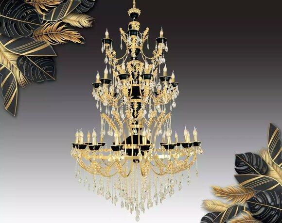 Kronleuchter Kristall Leuchte Deckenlampe Foyer Leuchten Deckenleuchten Kronleuchter Kristall Leuchte Deckenlampe Foyer Leuchten Deckenleuchten von JV Moebel