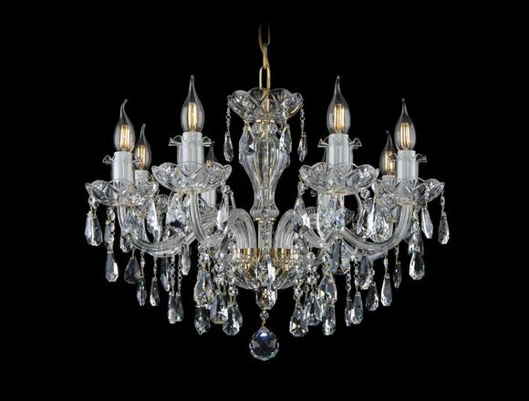 Kronleuchter Kristall Leuchte Deckenleuchte Bohemia Hängeleuchte Lampe von JV Möbel