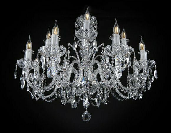 Kronleuchter Luster Kristall Lampe Leuchte Bohemia Deckenleuchte von JV Möbel
