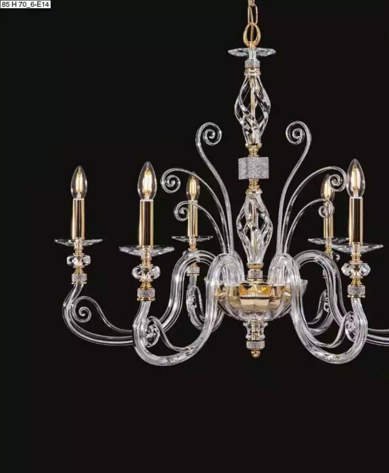 Kronleuchter Luxus Gold Deckenlampe Deckenleuchte Hängelampe neu Kristall von JV Möbel