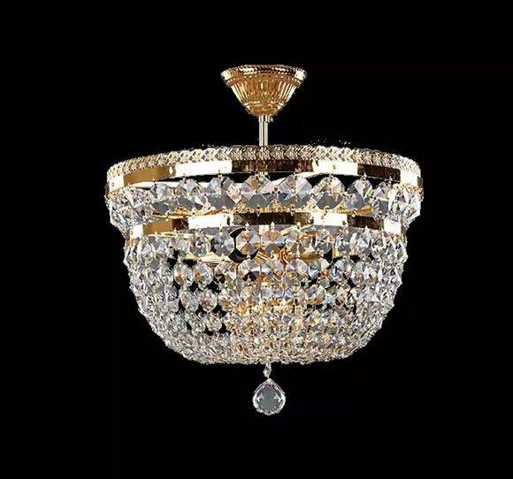 Kronleuchter Luxus Lüster Deckenlampe Deckenleuchter Gold Kristall Art von JV Moebel