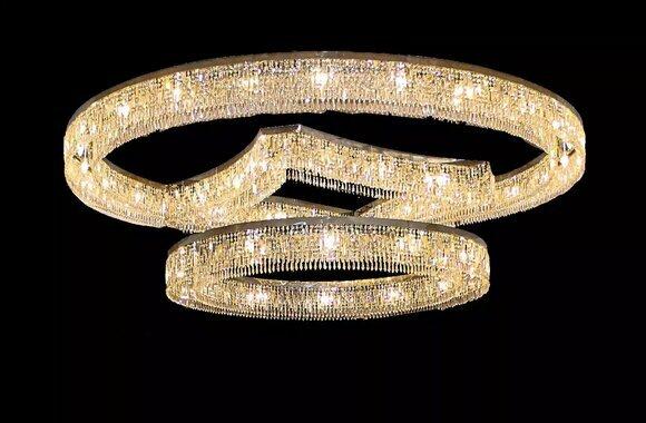 Kronleuchter aus verchromtem Edelstahl Kristall in Foyer Luxus Neu Kronleuchter aus verchromtem Edelstahl Kristall in Foyer Luxus Neu von JV Moebel