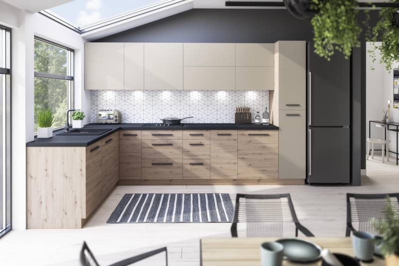 Küchen L Zeile Moderne Küchen Küchenzeile Hängeschrank Schrank Schränke Küche von JV Möbel