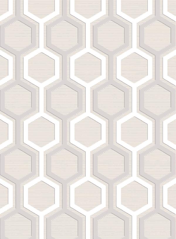 Kunstfaserteppich Teppich Kurz Flor Beige Geometrisches Muster Flur Teppiche von JV Möbel