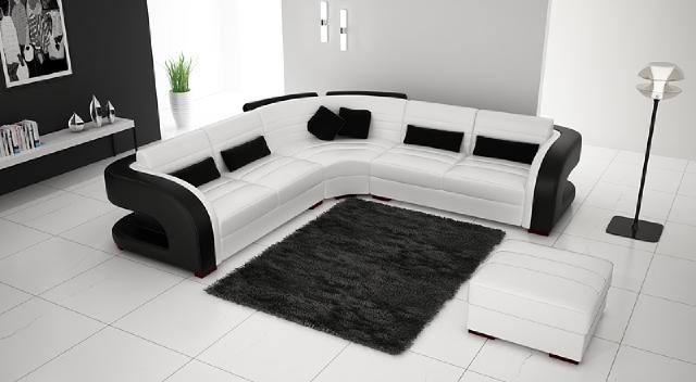LEDERSOFA Design WOHNLANDSCHAFT COUCH GARNITUR POLSTERECKE ECKCOUCH SOFA Bergamo von JV Möbel