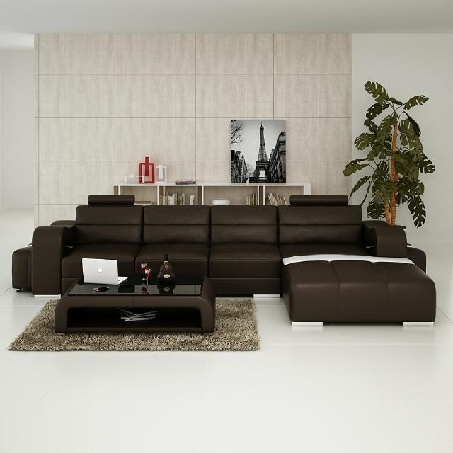 LEDERSOFA ECKSOFA COUCH DESIGNER PISA WOHNLANDSCHAFT COUCH Neu SOFA L FORM BETA von JV Möbel