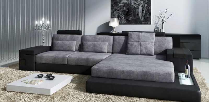 LForm Wohnlandschaft Big XXL Sofa + USB Leder Polster Ecke Garnitur Stoff Textil LForm Wohnlandschaft Big XXL Sofa + USB Leder Polster Ecke Garnitur Stoff Textil von JV Möbel