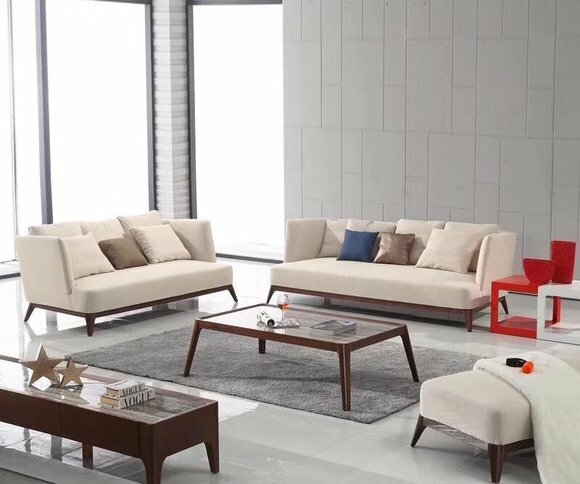Land Haus Stil Design Couch Sitz Polster Komplett Set Garnitur 3+2 Hocker von JV Möbel