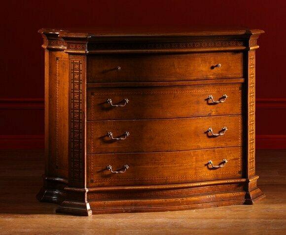 Landhaus Kommode Schrank Holz Schränke Möbel Konsolen Italienische Möbel Braun von JV Moebel
