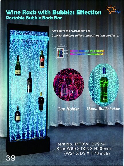 Led Regal Bar Wasser Wand Säule Trenn Wand Wasserwände Bar Theke Regal Möbel neu von JV Möbel