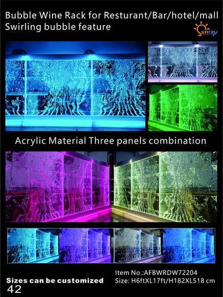 Led Wasser Wand Bar Regal Säule Wassersäulen Theke Regale Trennwand von JV Möbel
