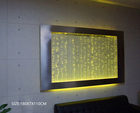 Led Wasswerwand Design Wasser Säulen Wasserfall Bild Wand Auqarium von JV Möbel