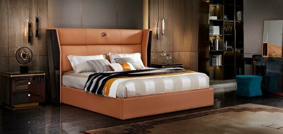 Leder Bett Schlafzimmer Möbel Design Gruppe 3tlg. Set 2x Nachttische Betten Neu Leder Bett Schlafzimmer Möbel Design Gruppe 3tlg. Set 2x Nachttische Betten Neu von JV Möbel