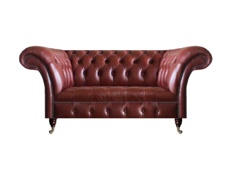 Leder Braun Polstermöbel Moderne Zweisitzer Sofa Couch Polstermöbel von JV Möbel