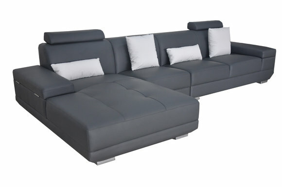 Leder Couch Polster Sitz Eck Garnitur Moderne Design Sofas Wohnlandschaft von JV Möbel