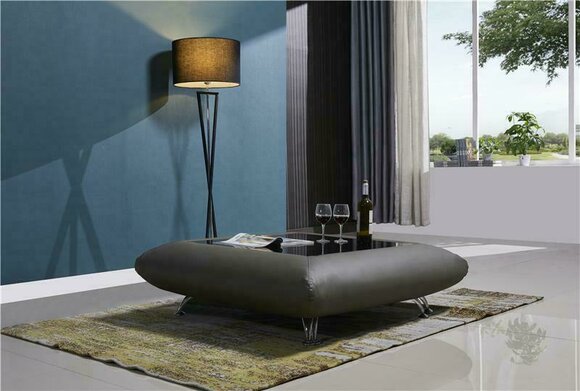 Leder Couchtisch Tisch Couchtische Glas Tische Designer Beistelltisch von JV Möbel