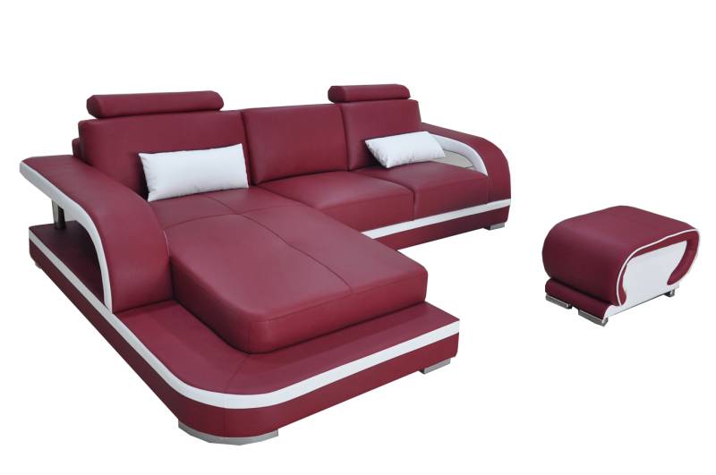 Leder Eck Sofa Garnitur Sofas Couchen Polster Wohnlandschaft Luxus Ecke Couch ! von JV Möbel