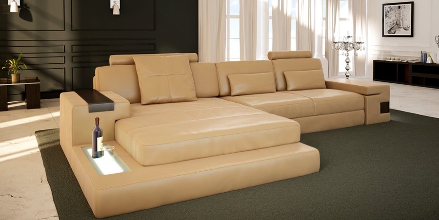 Leder LForm Wohnlandschaft Big XXL Sofa + USB Polster Ecke Garnitur Stoff Textil Leder LForm Wohnlandschaft Big XXL Sofa + USB Polster Ecke Garnitur Stoff Textil von JV Möbel