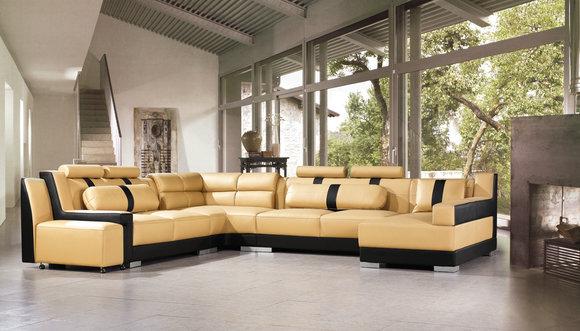 Leder Sofa Couch Polster Eck U Form Wohnlandschaft Eckgarnitur Sofas Leder Sofa Couch Polster Eck U Form Wohnlandschaft Eckgarnitur Sofas von JV Möbel