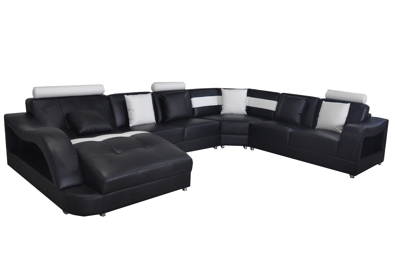 Leder Sofa mit USB Wohnlandschaft Eck Garnitur Design Modern Sofas UForm Couchen Leder Sofa mit USB Wohnlandschaft Eck Garnitur Design Modern Sofas UForm Couchen von JV Möbel