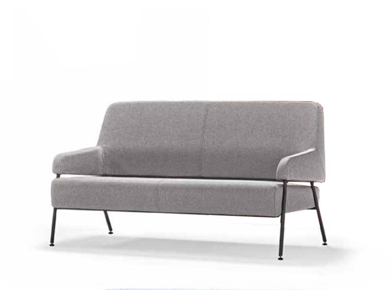 Ledersofa 2-Sitzer Moderne Möbel Designer Luxus Sofa Grau Blau von JV Möbel
