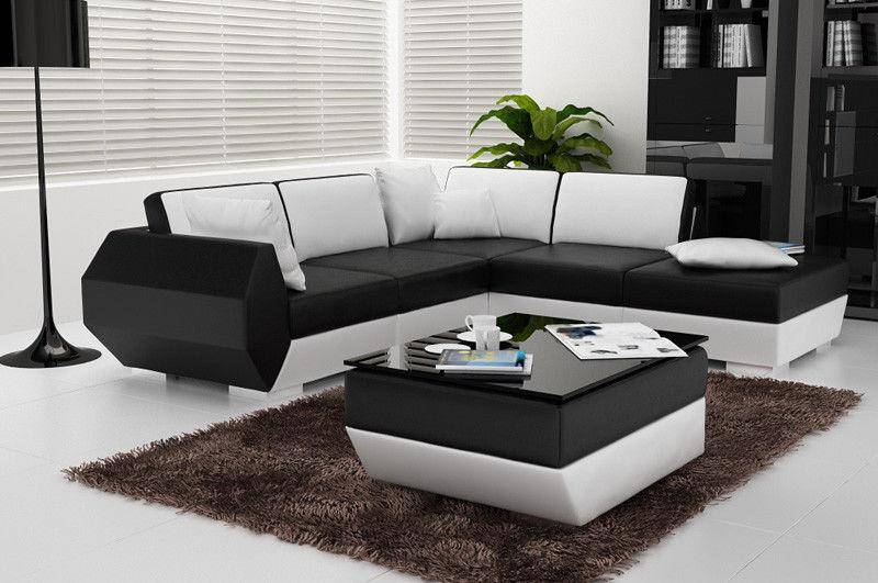 Ledersofa Couch Sofagarnitur Neu Ecksofa Eck Garnitur Design Modern von JV Moebel