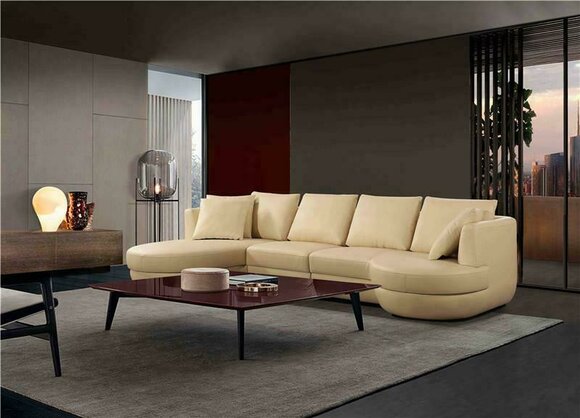Ledersofa Couch Sofagarnitur Neu Ecksofa Eck Garnitur Design Modern von JV Möbel