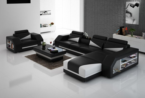 Ledersofa Couch Wohnlandschaft Ecksofa L Form Design Modern Sofa Neu G8018F Ledersofa Couch Wohnlandschaft Ecksofa L Form Design Modern Sofa Neu G8018F von JV Moebel