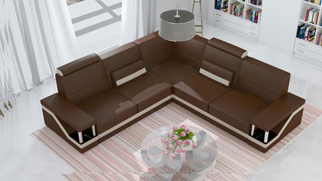 Ledersofa Eckcouch Sofa + USB Poster Eckgarnitur Sofas Stoff Leder Garnitur Neu Ledersofa Eckcouch Sofa + USB Poster Eckgarnitur Sofas Stoff Leder Garnitur Neu von JV Möbel