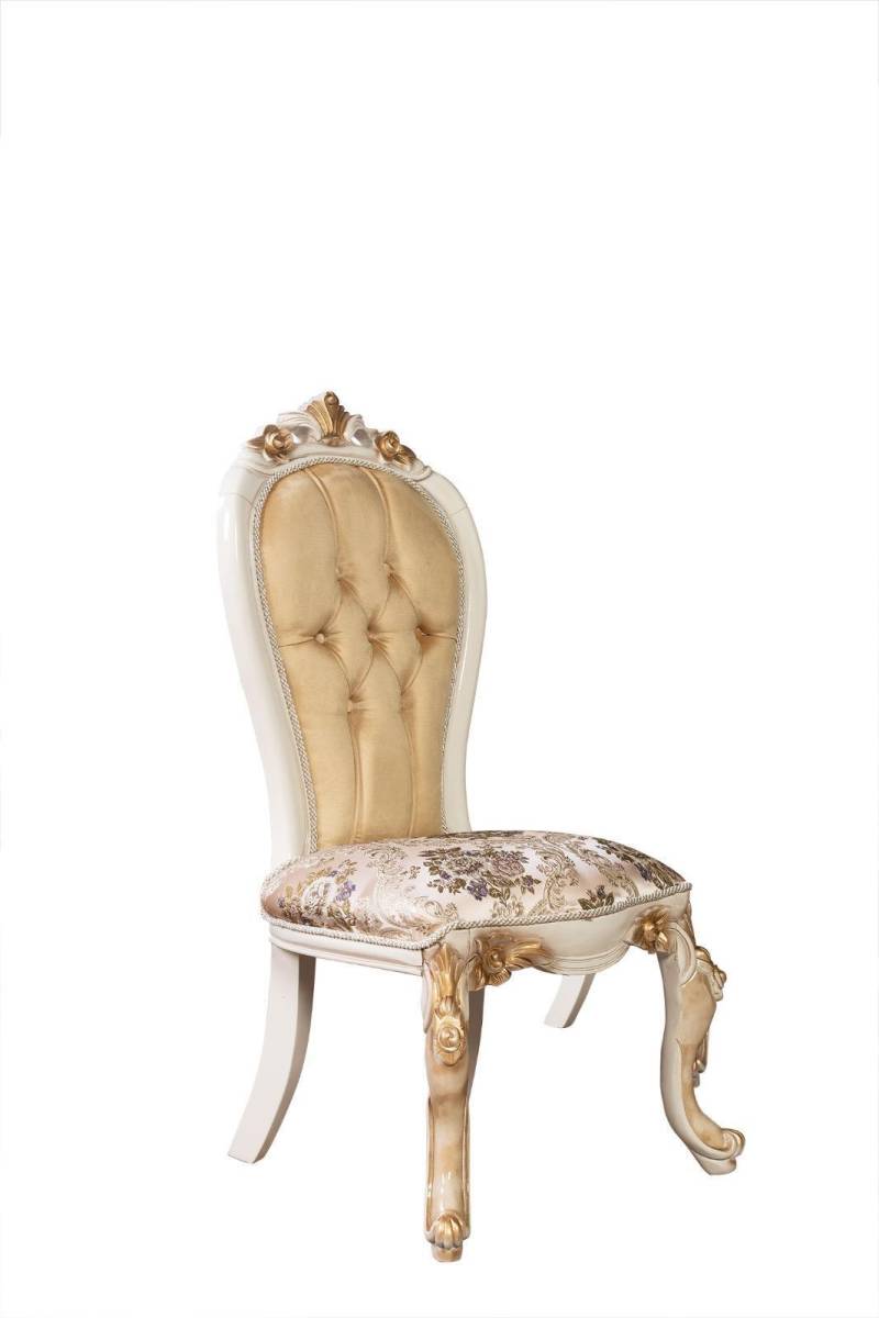 Lehnstuhl Barock Stühle Sitz Polster Möbel Klassischer Stuhl Holz Samt von JV Möbel