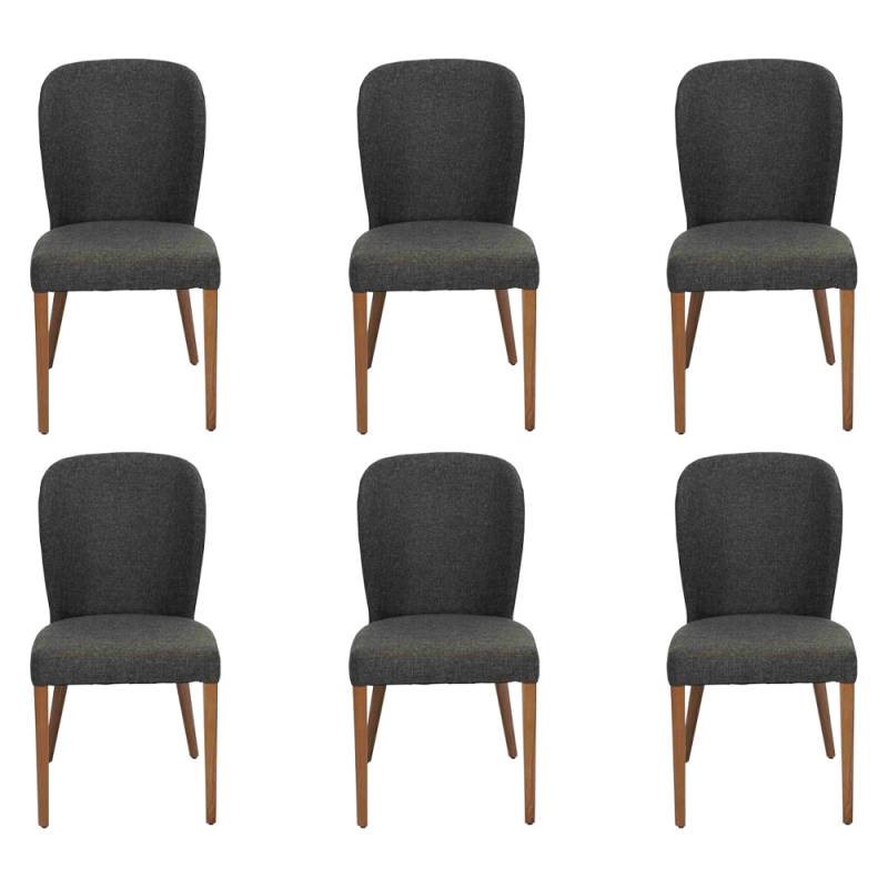 Lehnstuhl Neu Polster Moderne Holz 6x Stühle Luxus Polster Design Stuhl von JV Möbel