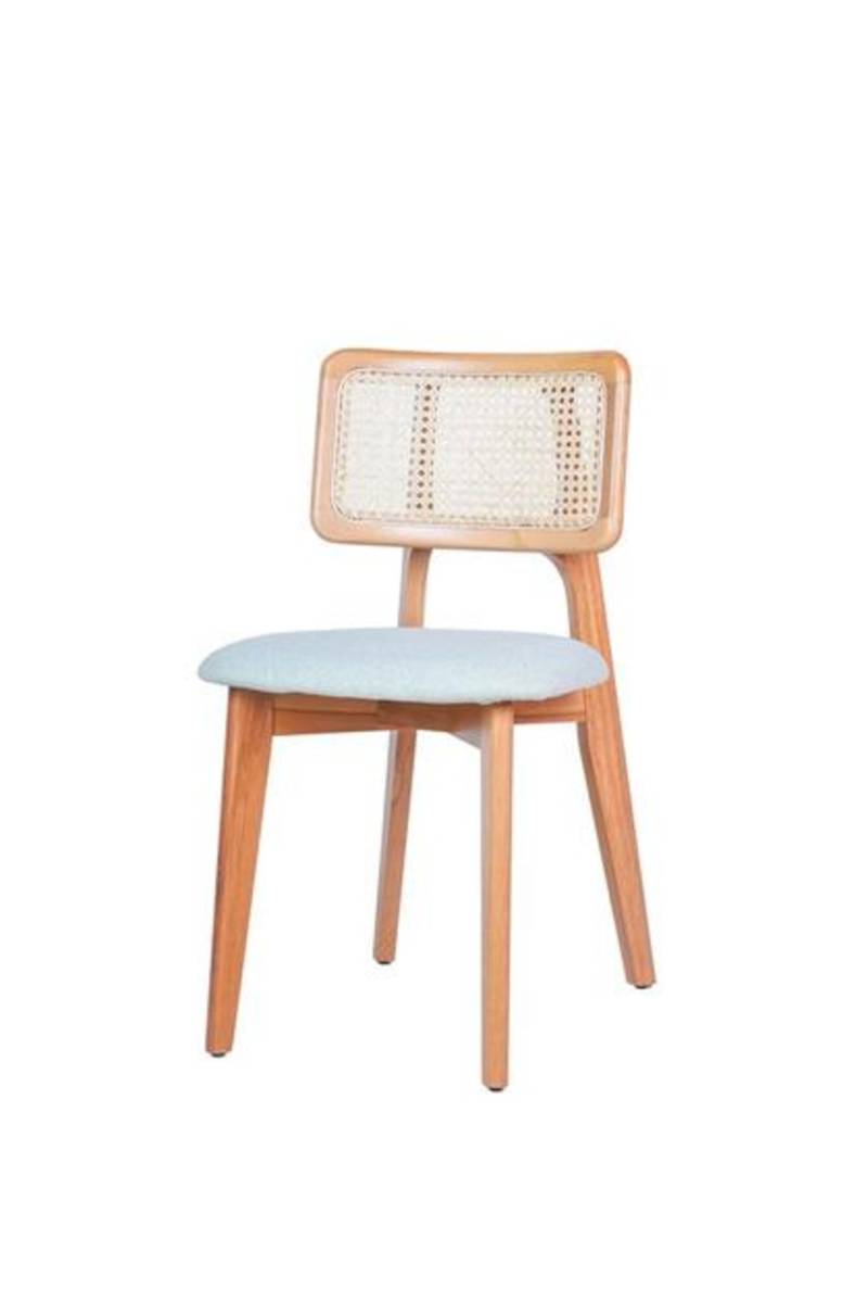 Lehnstuhl Stuhl Moderne Polsterstuhl Design Beige Holz Esszimmer Luxus Möbel von JV Möbel