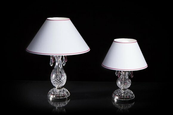 Leuchte Kristall Lampe Tischlampe Weiße Bohemia Steh Nachttisch Neu von JV Möbel
