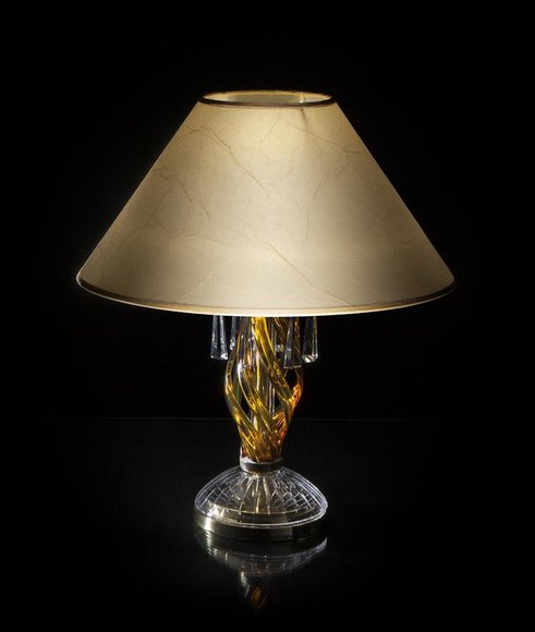 Leuchte Kristall Schreibtisch Lampe Tischlampe Elite Bohemia Steh Nachttisch von JV Möbel
