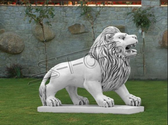 Löwe Gartenfigur Terrassen Garten Skulptur Figuren Skulpturen Statuen von JV Möbel