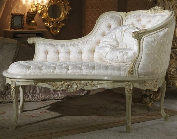 Lounge Chesterfield Sofa Liege Polster Liegen Chaiselongues Club Weiß Barock Neu Lounge Chesterfield Sofa Liege Polster Liegen Chaiselongues Club Weiß Barock Neu von JV Möbel
