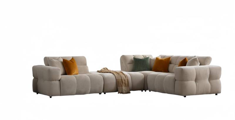 Lounge Ecksofa Wohnlandschaft Eckcouch Polsterecke Design Sofa Couch Garnitur von JV Möbel