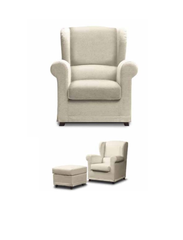 Loungesessel Cocktailsessel Relaxsessel Lehn Polster Sessel + Hocker Clubsessel von JV Möbel