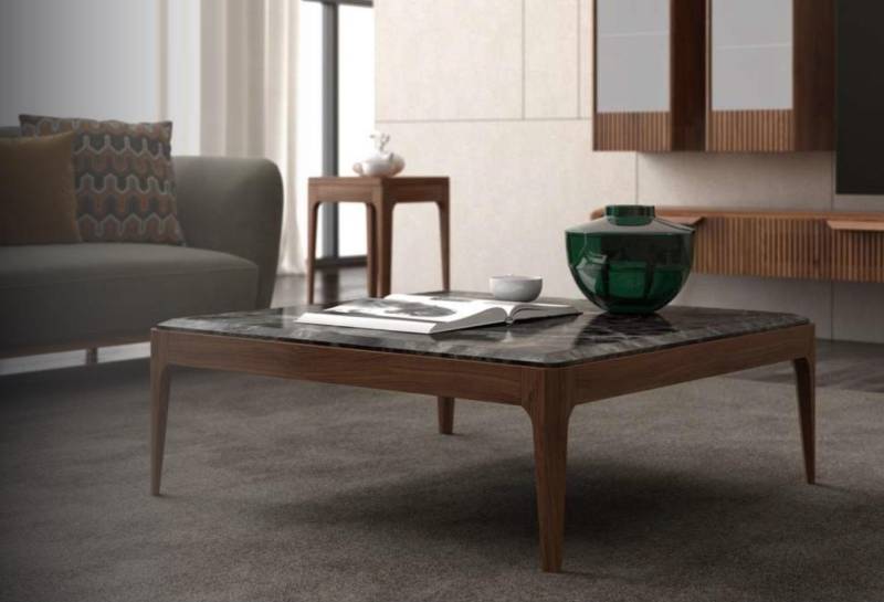 Loungetisch Toros Schwarzer Marmor Couchtisch Kaffeetischen Moderner Stil von JV Möbel