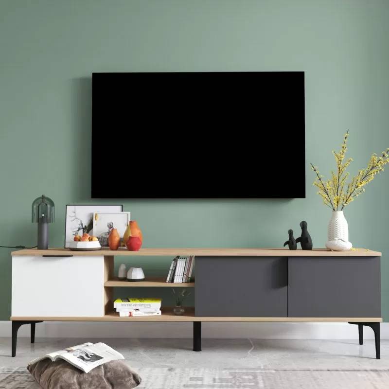 Lowboard RTV TV-Stand Modern Design Rechteckig Holz Material Luxus Design von JV Möbel