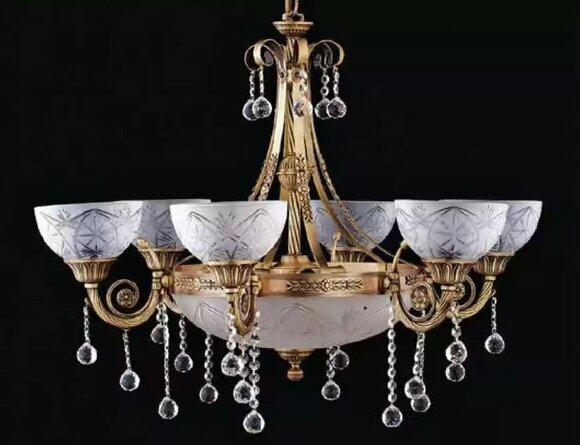 Lüster Deckenlampe Deckenleuchter Lampe Kronleuchter Glas Gold Ritter Hotel Lüster Deckenlampe Deckenleuchter Lampe Kronleuchter Glas Gold Ritter Hotel von JV Moebel