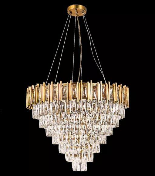 Luster Kronleuchter Deckenleuchter Luxus Gold Deckenlampe Kristall Luster Kronleuchter Deckenleuchter Luxus Gold Deckenlampe Kristall von JV Moebel
