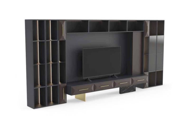 Luxuriös Wohnwand Wohnzimmer Möbel Holz TV Ständer Moderne Design neu Luxuriös Wohnwand Wohnzimmer Möbel Holz TV Ständer Moderne Design neu von JV Möbel