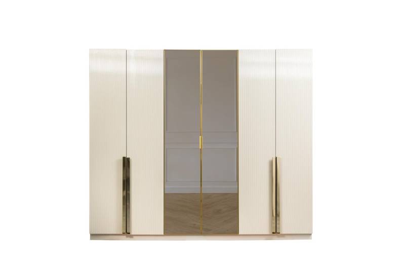 Luxuriöser Beiger Kleiderschrank Holzmöbel Designer Aufbewahrungsschrank von JV Moebel